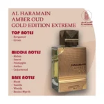 Perfume Eau de Parfum Al Haramain Amber Oud Gold Edition Extreme unisex 100 ml - Imagen 3