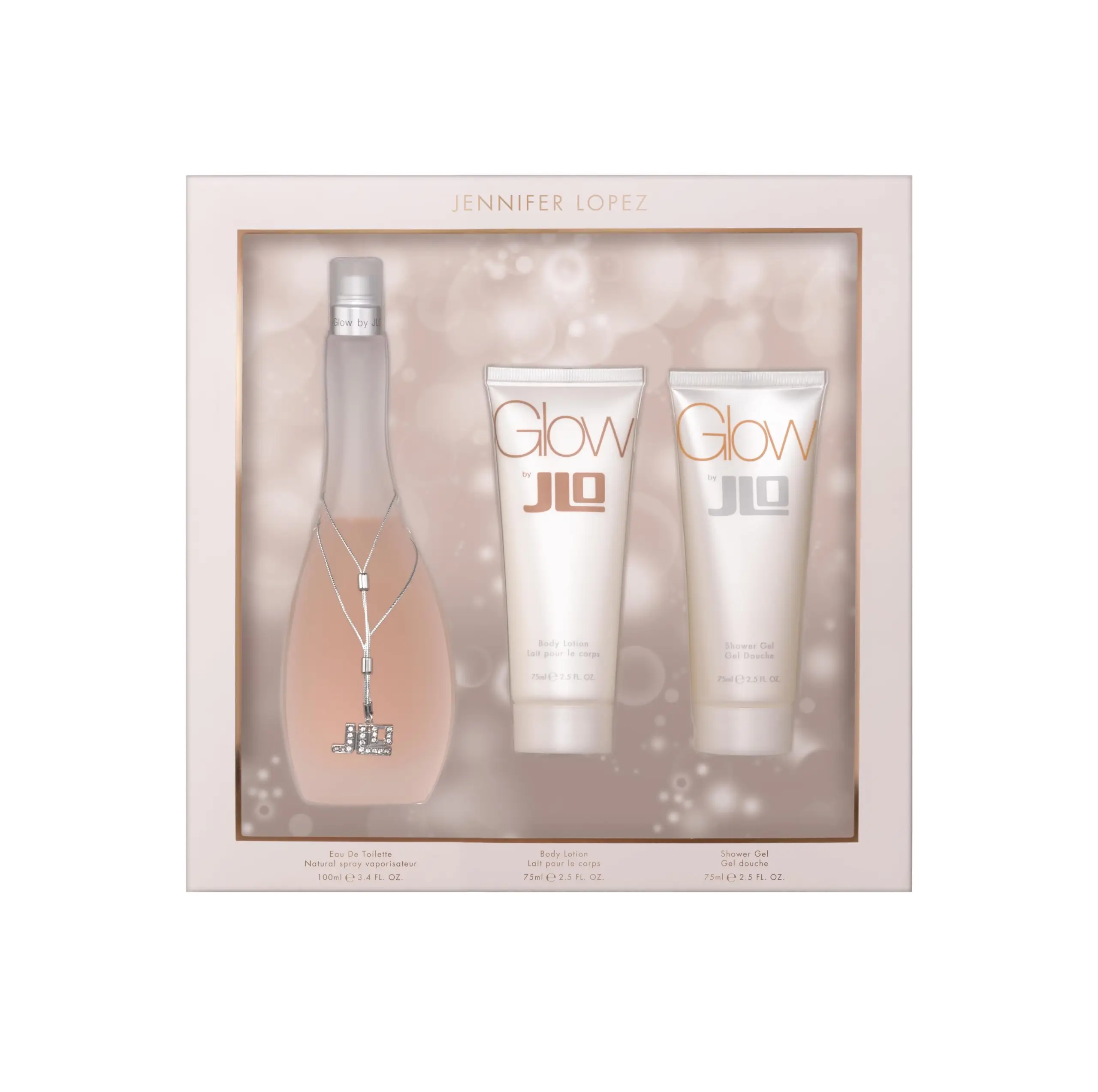 71B9CRwdx2L.webp Set de fragancia femenina Jennifer Lopez Glow, Eau de Toilette 3.4 oz con 3 piezas - Imagen 1