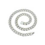 Collar Invicta Elements 80936 cadena plateada estilo iced out