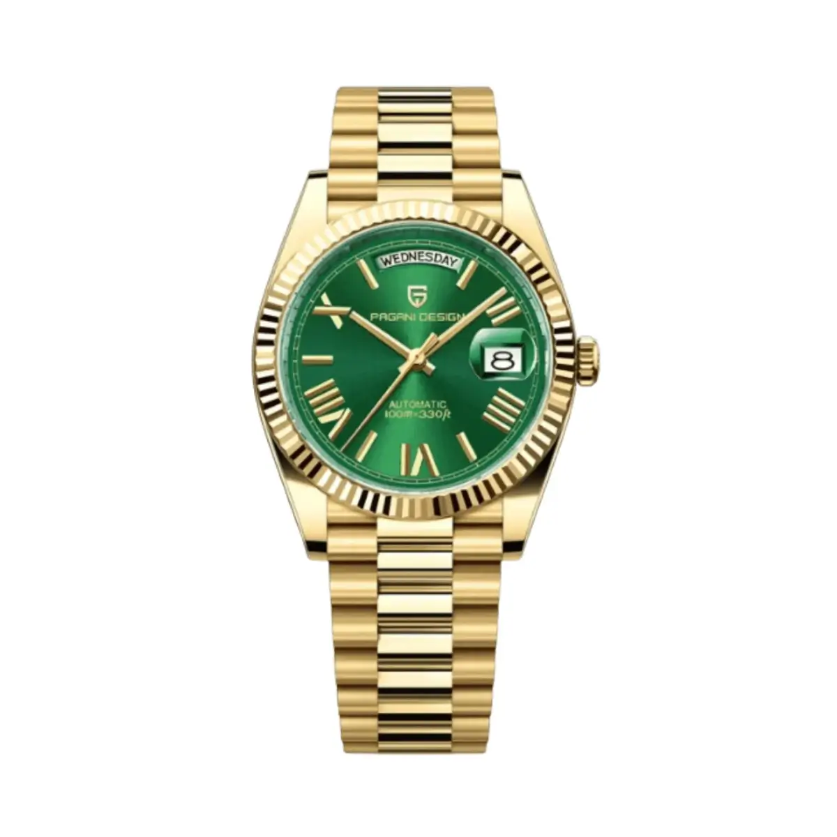 pd-1752-gold-green-2408801.webp Reloj automático Pagani Design PD-1752 de con indicador del día - Imagen 1