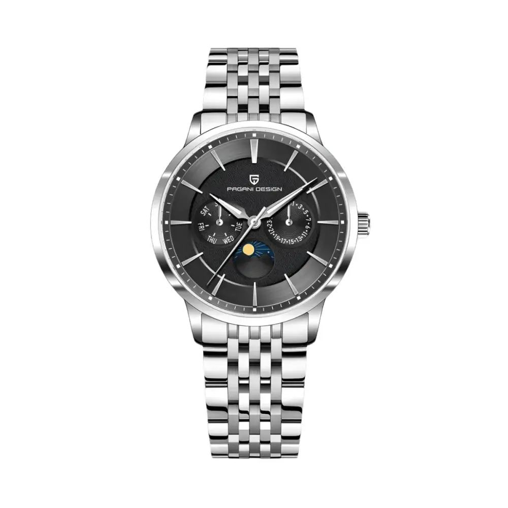 pd-1795-black-steel-1959302.webp Reloj de pulsera Pagani Design PD-1795 Steel con cristal de zafiro y - Imagen 1