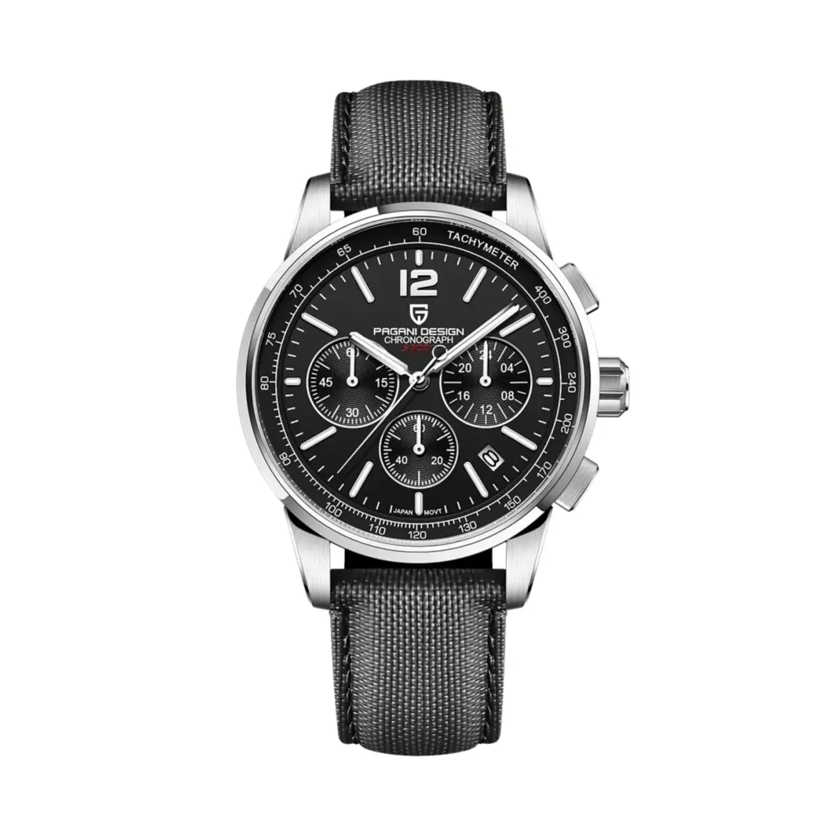 pd-ys008-black-3707026.webp Reloj de pulsera Pagani Design PD-YS008 con cristal de zafiro y cuarzo VK63 - Imagen 1