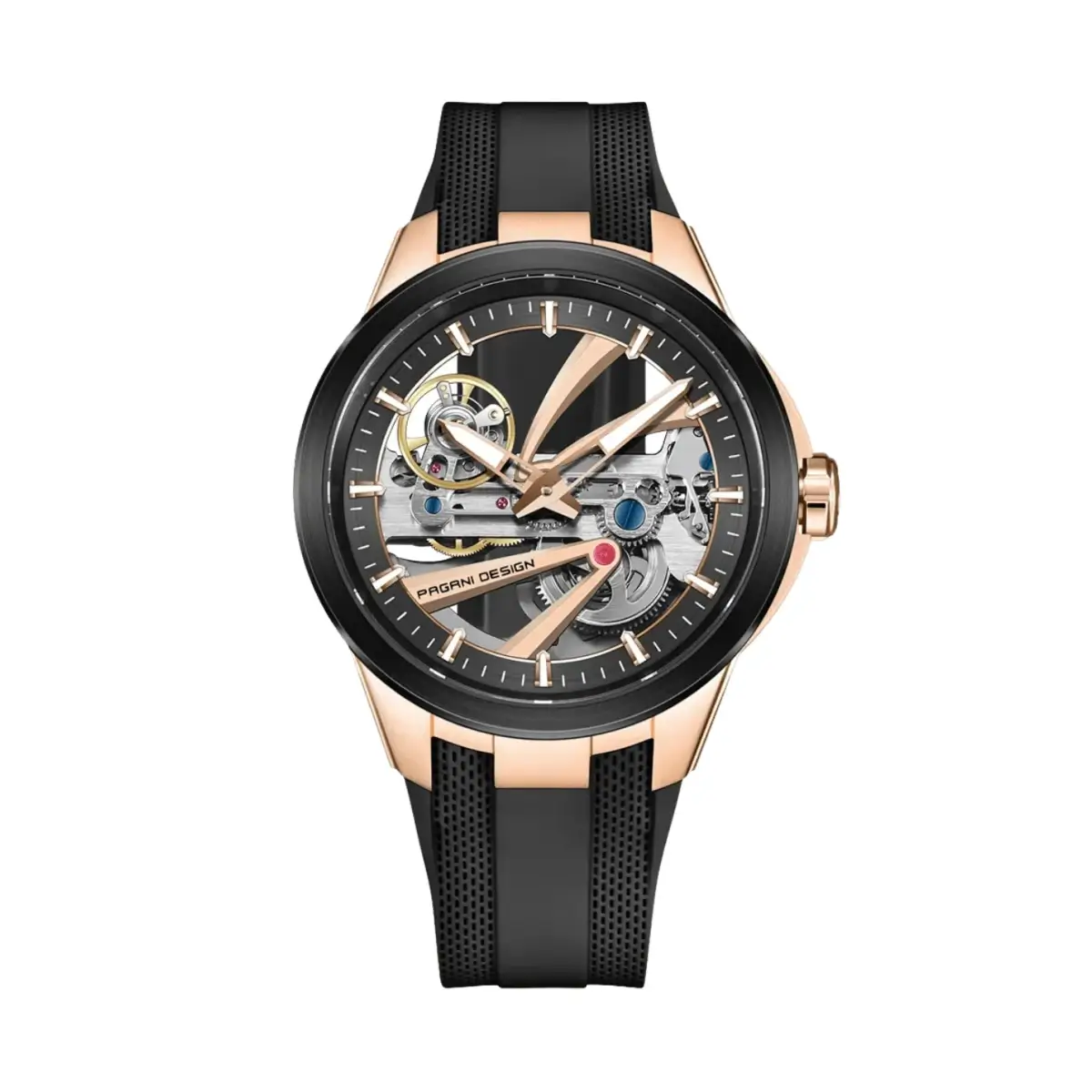 pd-ys030-rose-gold-black-3319187-1.webp Reloj automático mecánico Pagani Design PD-YS030 esqueletizado Rose Gold Black - Imagen 1